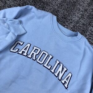 Soffe Sweatshirt Mens Large Blue Carolina College Fleece Pullover Crewneck